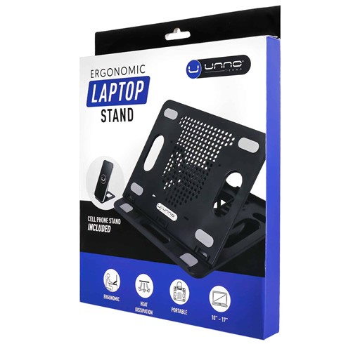 Stand UNNO TEKNO para laptop ergonomico - Stand para celular incluido - NC6115BK