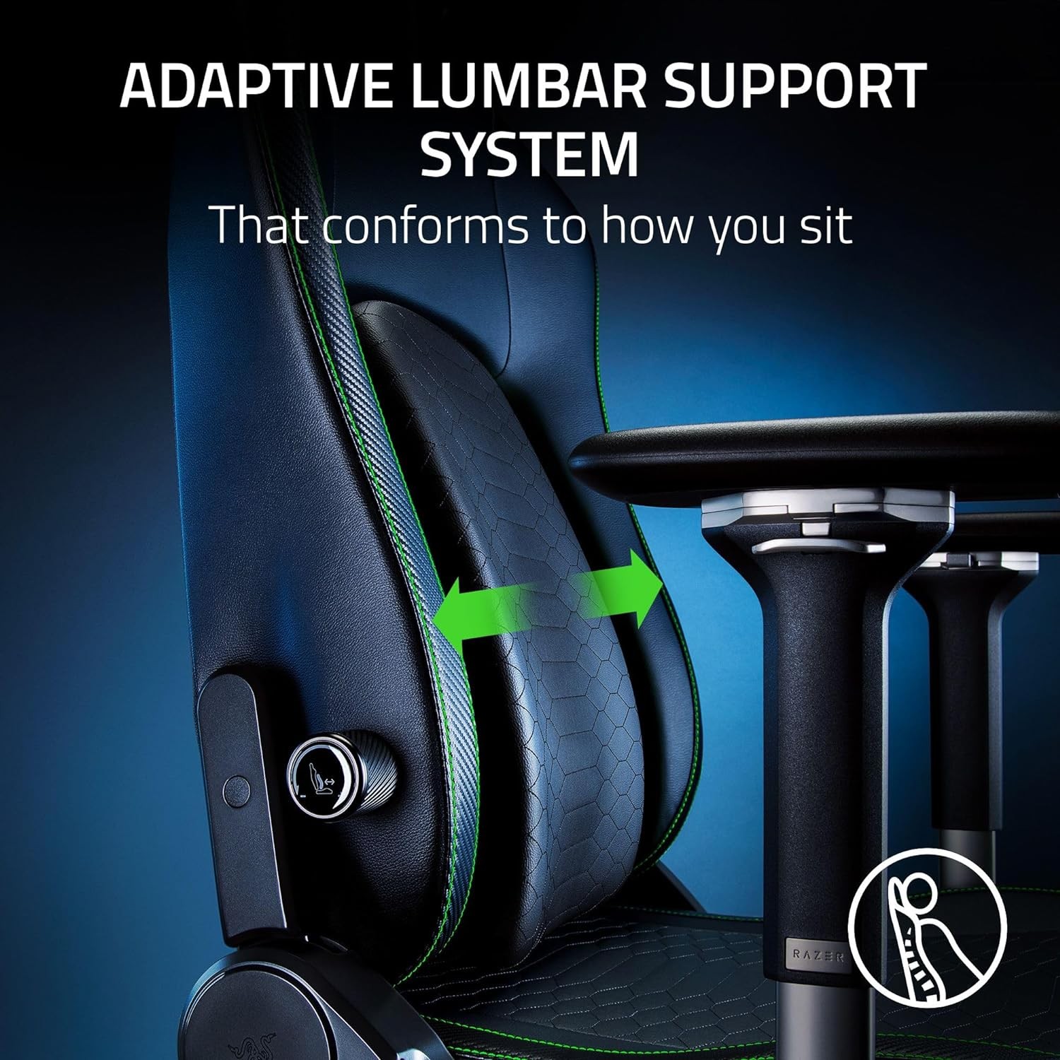 Razer ISKUR V2  - Black / Green