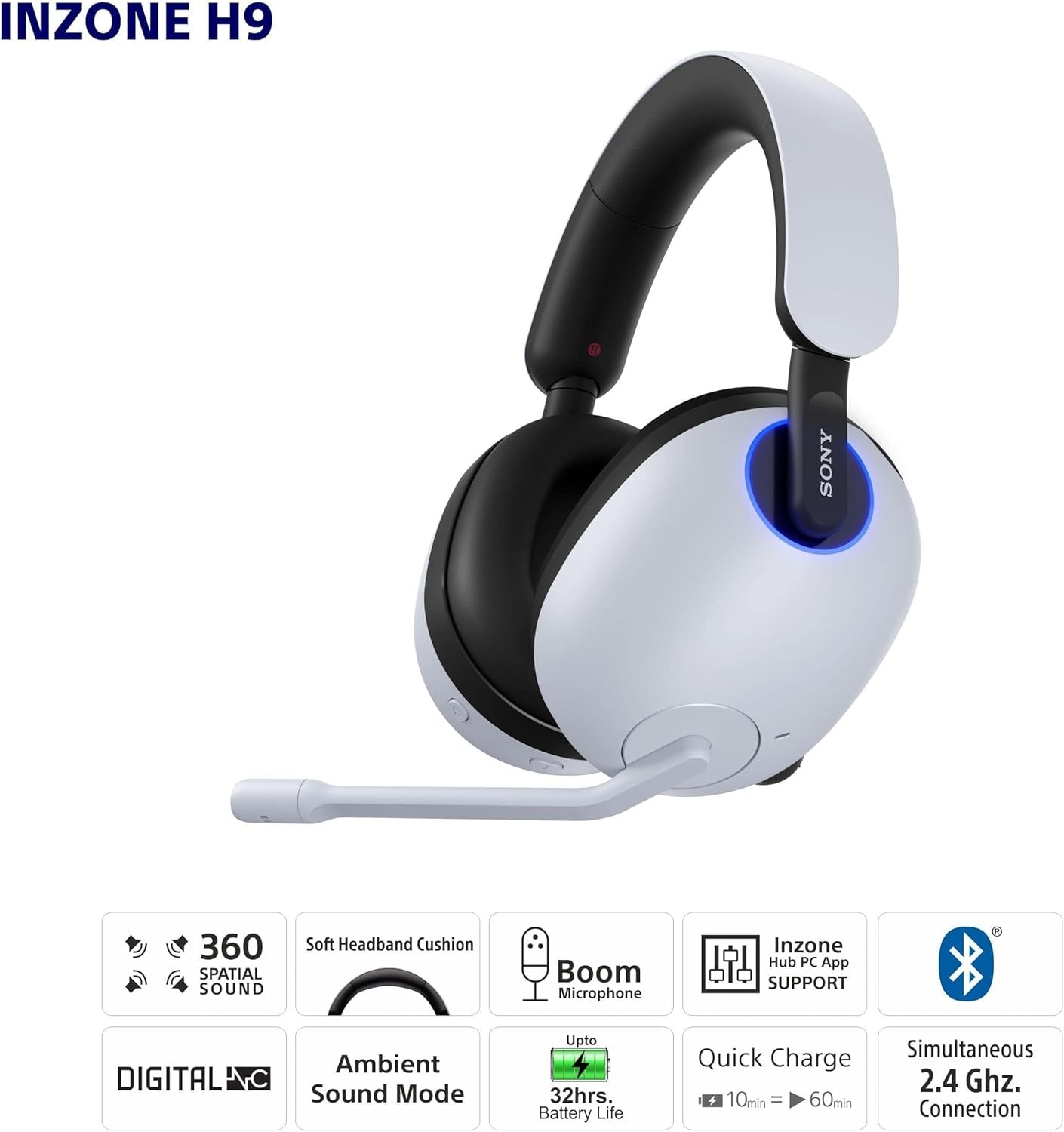 Sony INZONE H9 - Blancos