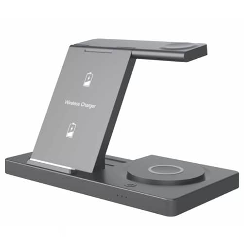 Cargador UNNO TEKNO ChargePro Wless Fast Charging Station 3-in-1 for Cell Phone 15W - PW5119BK
