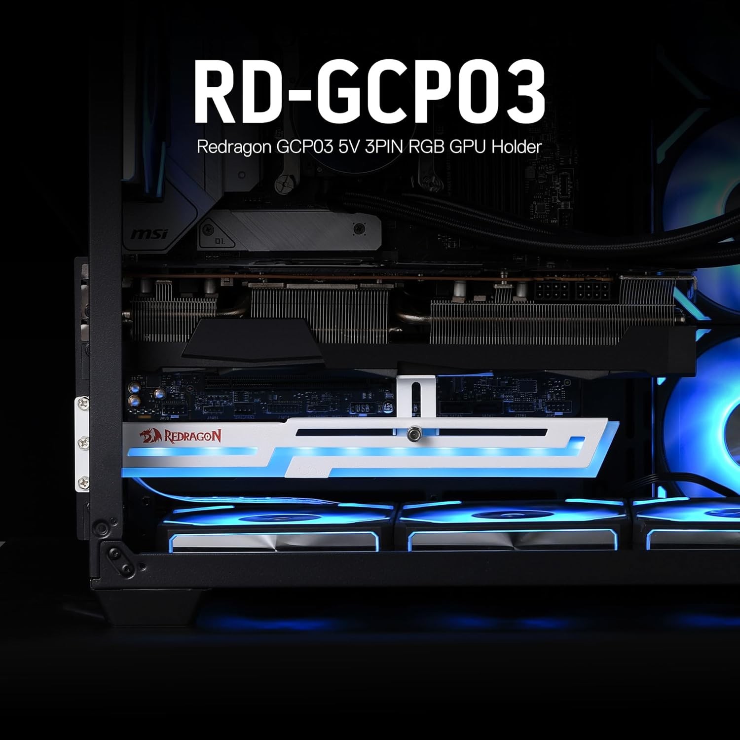 Soporte GPU ARGB Redragon - Blanco - RD-GCP03W