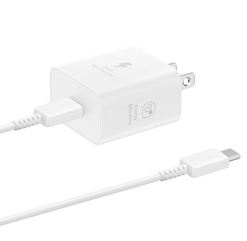 Cargador Samsung 25W con Cable - Tipo C - Blanco - EP-T2510XWTGTW