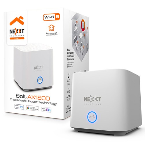 Extensor de Señal Nexxt Bolt AX1800 - True Mesh Router Technology - Wifi 6 - NCM-X1800