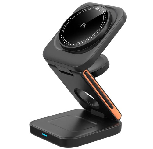 Cargador Argom magnetico Wireless 3 en 1- ARG-AC-0144BK
