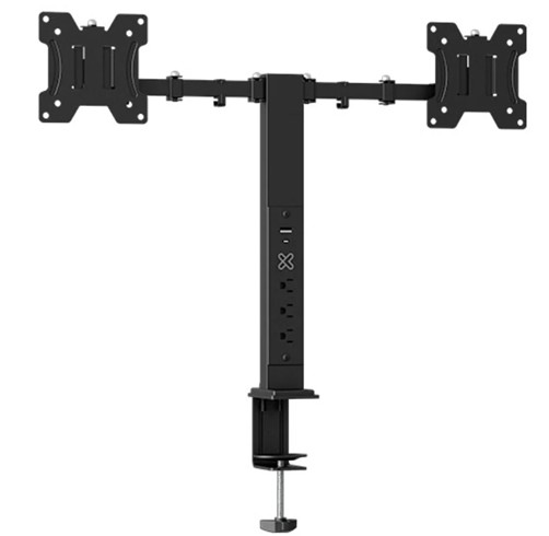 Base para Monitor Dual Klip Xtreme - 13'' a 32'' - USB Power Strip - KMM-510