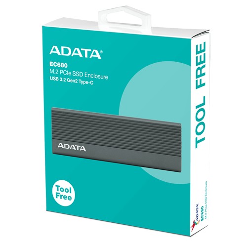 Adata EC680 M.2 SSD - USB 3.2 - Type C - Negro
